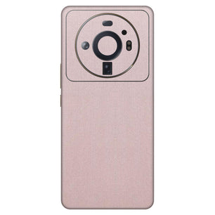 Linen Cyan Pink Mobile Skin - Soft & Stylish Fabric Texture