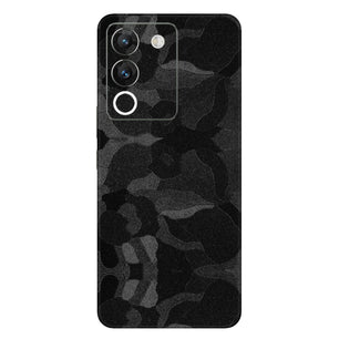 Black Camouflage Textured Mobile Skin - Bold & Tactical Design