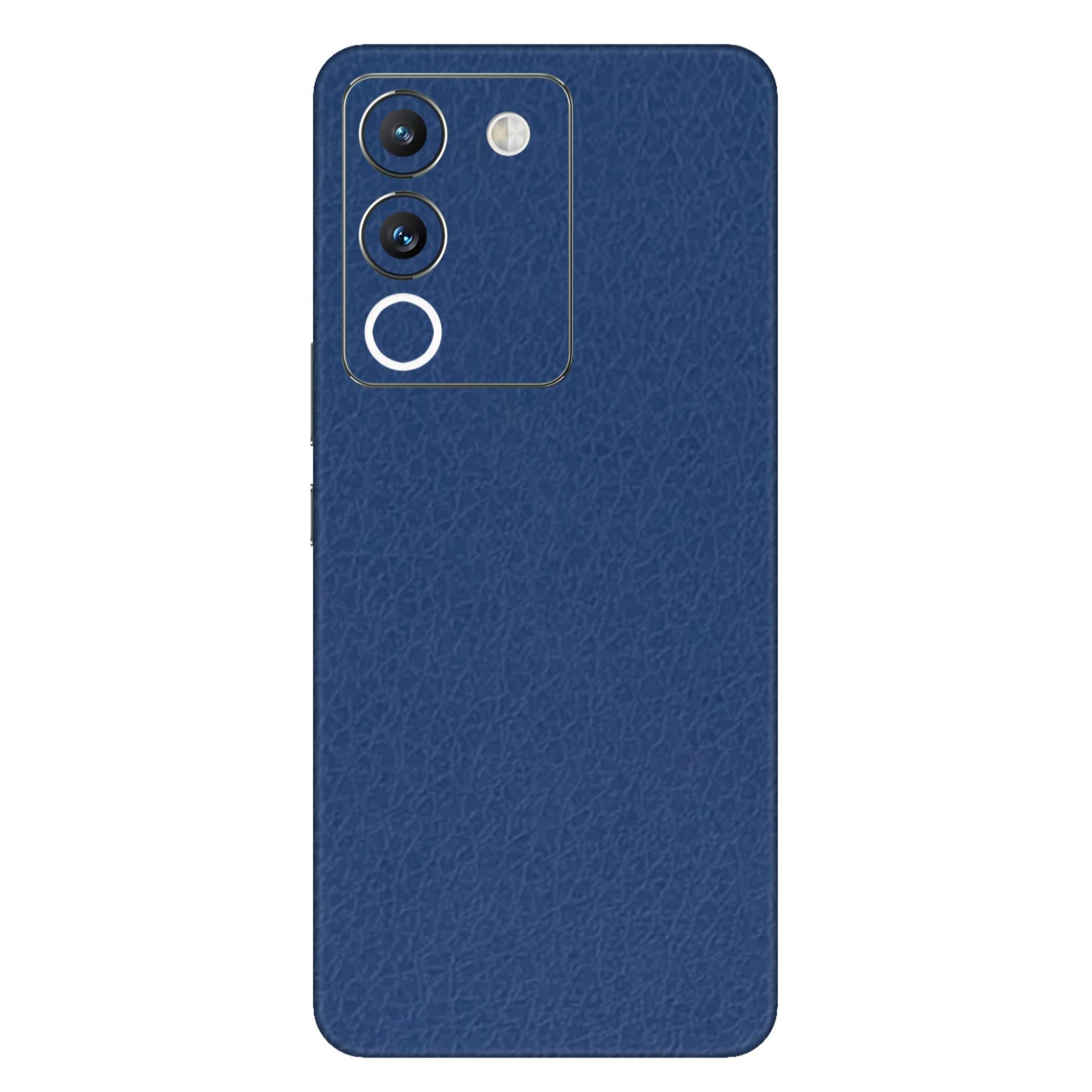 Blue Leather Textured Mobile Skin - Luxurious &amp; Durable Protection