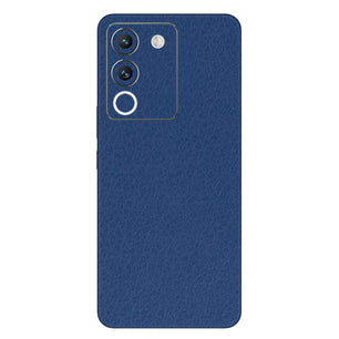 Blue Leather Textured Mobile Skin - Luxurious & Durable Protection