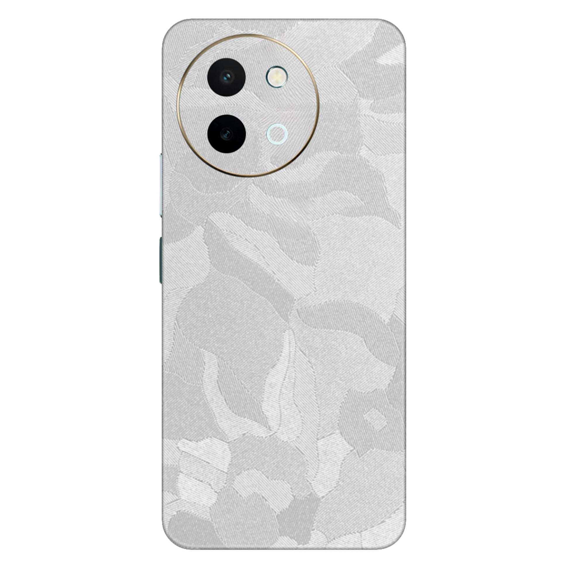 White Camouflage Textured Mobile Skin - Sleek &amp; Minimalist Protection