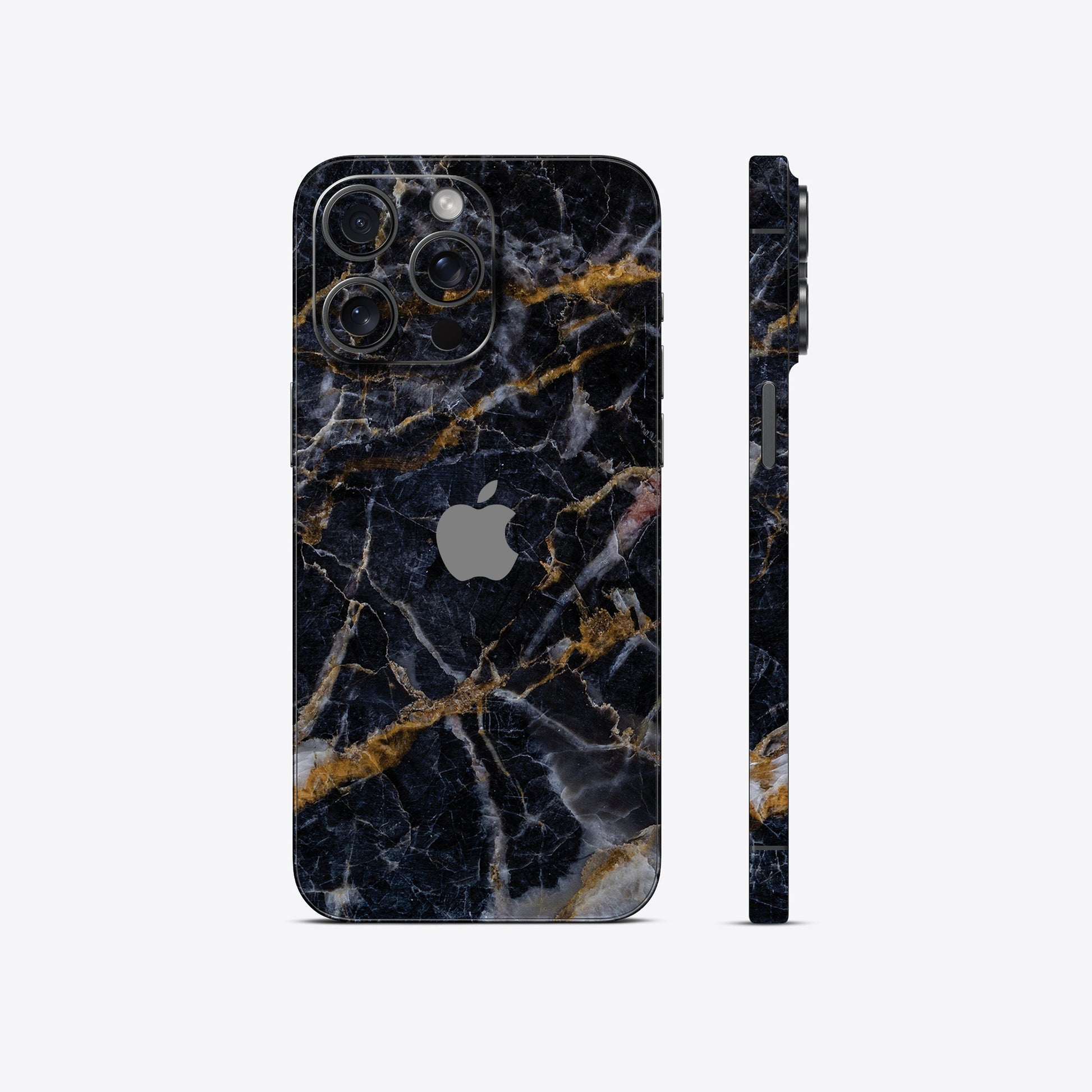 Black and Gold Marble Mobile Skin – Luxurious Printed Marble Design for Smartphones