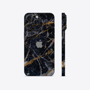 Black and Gold Marble Mobile Skin – Luxurious Printed Marble Design for Smartphones