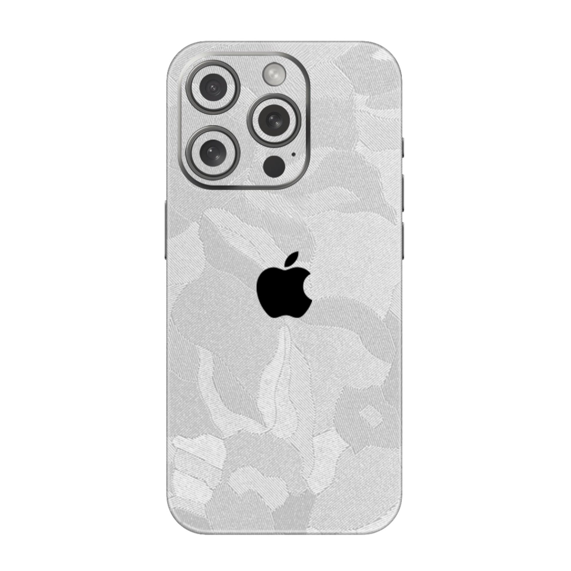 White Camouflage Textured Mobile Skin - Sleek &amp; Minimalist Protection