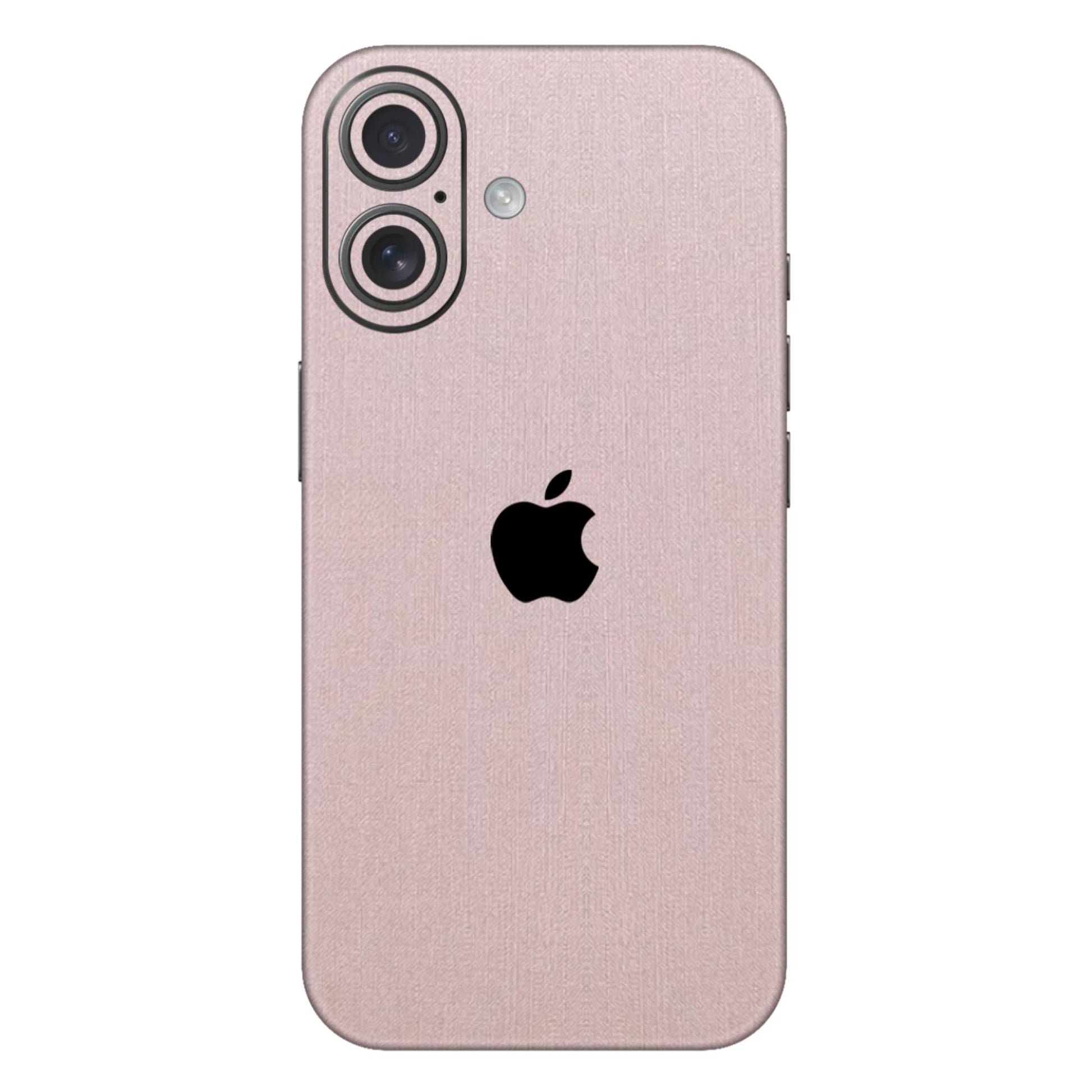 Linen Cyan Pink Mobile Skin - Soft & Stylish Fabric Texture